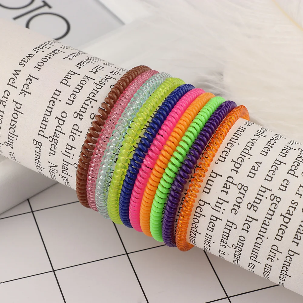 5pcs Super Thin Elastic Hair Ropes Girl Rubber Telephone Wire Style Ties Plastic Ropes Ponytail Holder Hair Styling Accessories
5pcs Super Thin Elastic Hair Ropes Girl Rubber Telephone Wire Style Ties Plastic Ropes Ponytail Holder Hair Styling Accessories