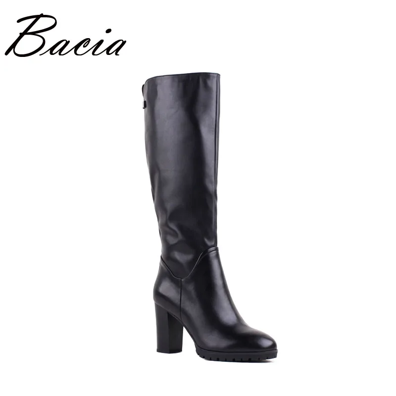 Bacia Brand High Quality Genuine Leather Boots High Heels Wool Fur Leather Winter Boots For Women Black Fashion Shoes VB087
Bacia Brand High Quality Genuine Leather Boots High Heels Wool Fur Leather Winter Boots For Women Black Fashion Shoes VB087