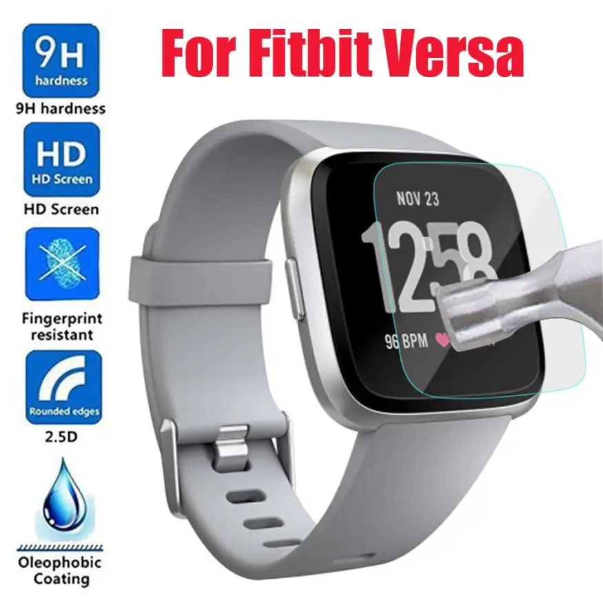 HD закаленное стекло ЖК экран Защитная пленка для Fitbit Versa фитнес трекер Браслет