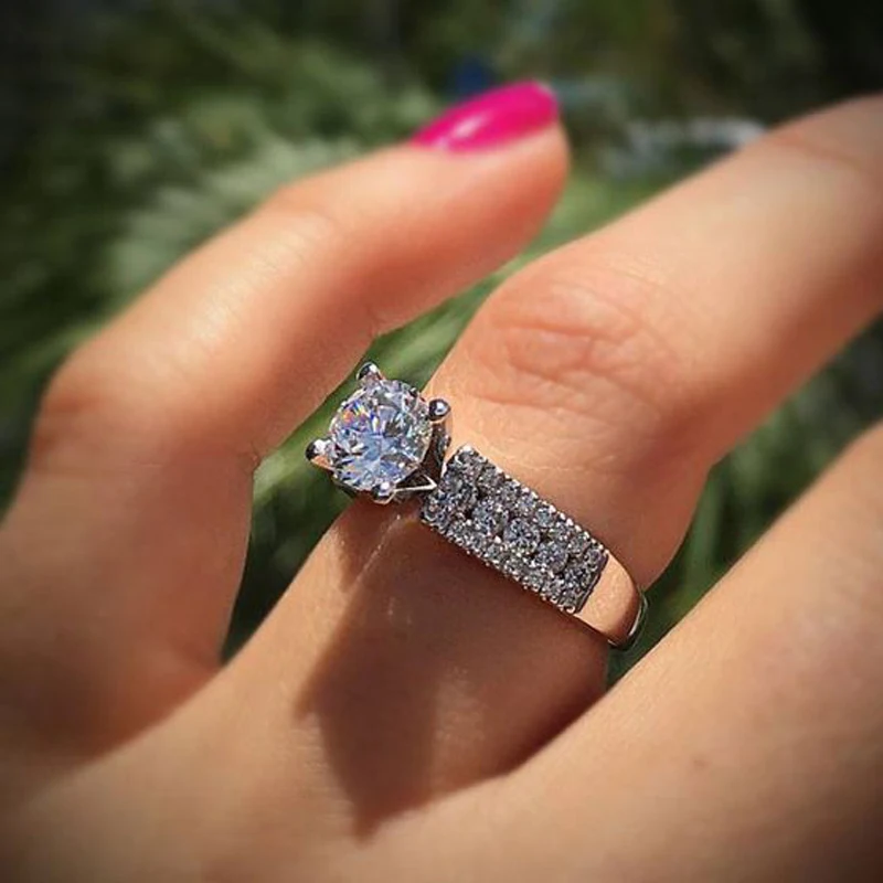 ZHOUYANG Wedding Engagement Ring for Woman Classic 4 Claws Cubic Zirconia Silver Color Austrian Crystals Fashion Jewelry KCR227
ZHOUYANG Wedding Engagement Ring for Woman Classic 4 Claws Cubic Zirconia Silver Color Austrian Crystals Fashion Jewelry KCR227
