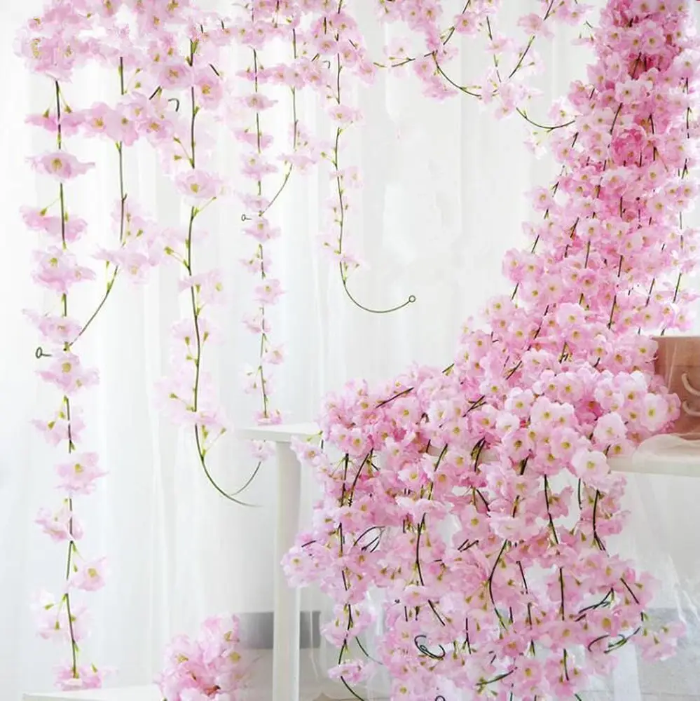200cm Artificial Cherry Blossoms Flower Wedding Decoration DIY Rattan Garland Simulation Flowers Vine Party Home Wreath
200cm Artificial Cherry Blossoms Flower Wedding Decoration DIY Rattan Garland Simulation Flowers Vine Party Home Wreath