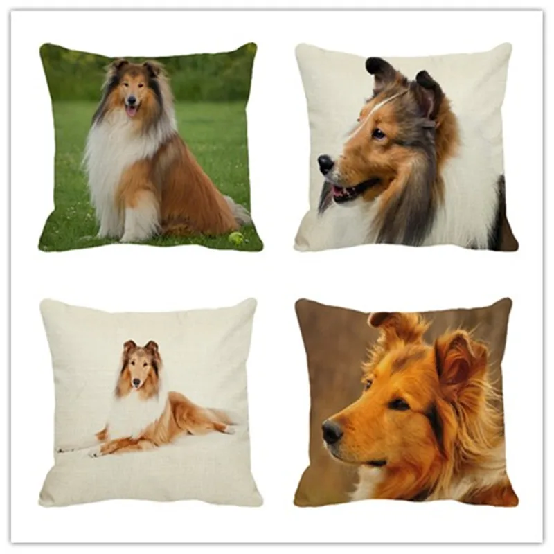 Cute Collie Dogs Linen Pillow Case Home Sofa Square Pillow Cover Animal Pattern Decorative Cushion Cover 45X45cm
Cute Collie Dogs Linen Pillow Case Home Sofa Square Pillow Cover Animal Pattern Decorative Cushion Cover 45X45cm