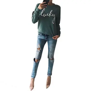 2018 Autumn Pullovers Printed Luck Letter Long Sleeve O-Neck Hoodie Female Hoody Women Casual Black Sweatshirt street Wear
2018 Autumn Pullovers Printed Luck Letter Long Sleeve O-Neck Hoodie Female Hoody Women Casual Black Sweatshirt street Wear