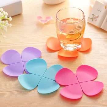Lucky Silicone Cup mat Cute Colorful Clover Cup Coaster Cup Cushion Holder Drink Cup Placemat Mat Pads Coffee Pad
Lucky Silicone Cup mat Cute Colorful Clover Cup Coaster Cup Cushion Holder Drink Cup Placemat Mat Pads Coffee Pad