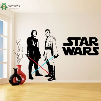 Star Wars Vinyl Wall Sticker For Kid Room Decoration Obi Wan Kenobi & Anakin Skywalker Lightsaber Wall Decal Bedroom Deco YO416
Star Wars Vinyl Wall Sticker For Kid Room Decoration Obi Wan Kenobi & Anakin Skywalker Lightsaber Wall Decal Bedroom Deco YO416