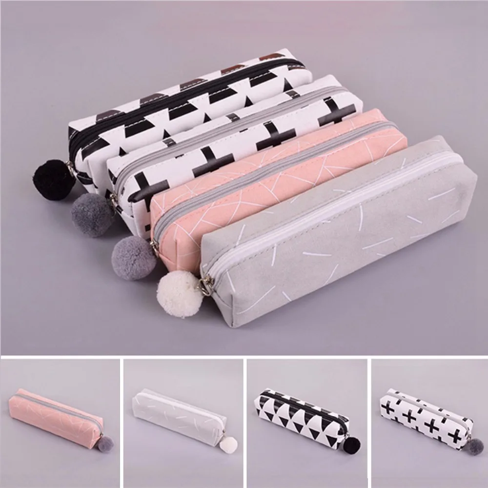 Nosii Concise Pencil Case Girls Student Pen Storage Bag Pompom Canvas Stationery School Supplies Carry Organizer Holder Pouch
Nosii Concise Pencil Case Girls Student Pen Storage Bag Pompom Canvas Stationery School Supplies Carry Organizer Holder Pouch