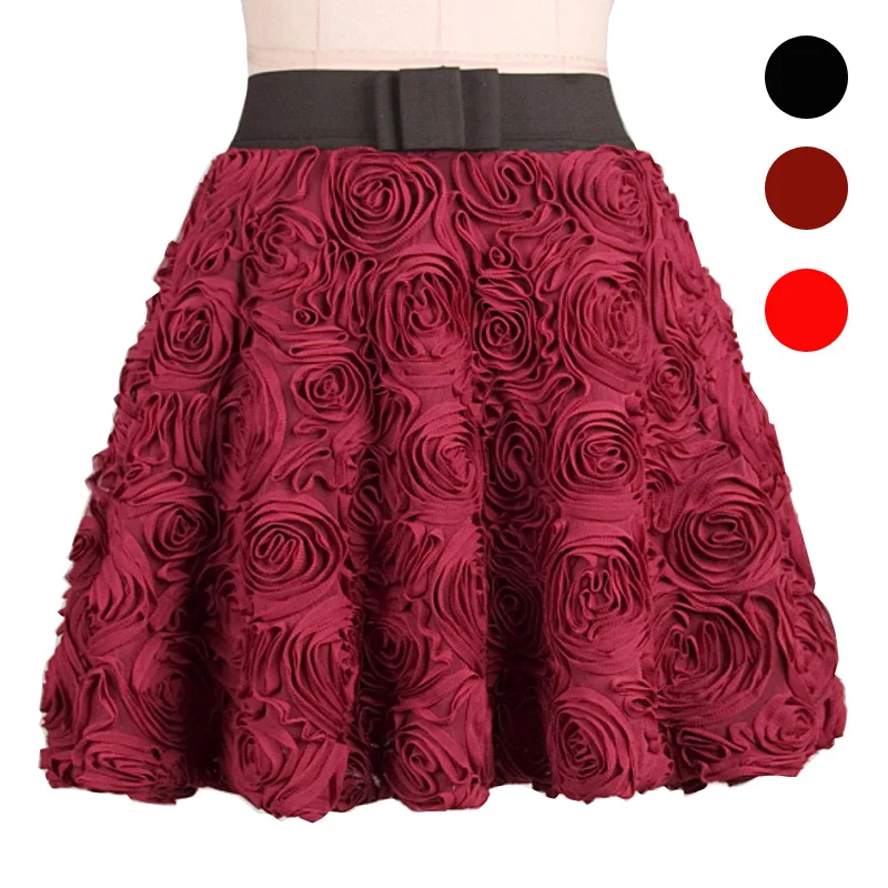 2017 fashion Vintage Casual Plate 3d three-dimensional Rose Lace Short Bitter Tutu Short Skirt / Red black Sun mini short Skirt
2017 fashion Vintage Casual Plate 3d three-dimensional Rose Lace Short Bitter Tutu Short Skirt / Red black Sun mini short Skirt