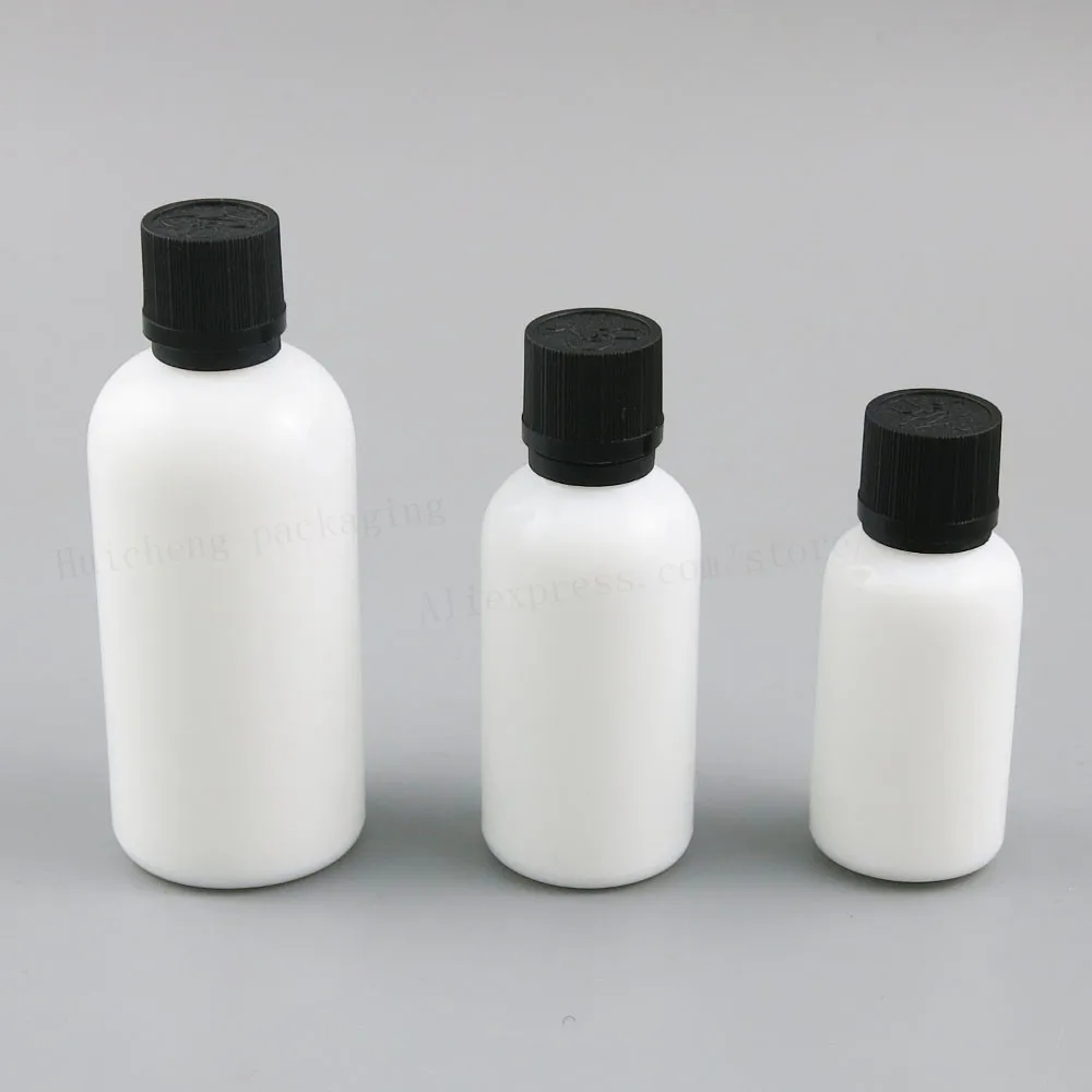 

200 X Refillable 1oz Natural White Glass Bottle With Tamper Evident Cap 15ml 30ml 50ml 100ml 1OZ White Glass Containers