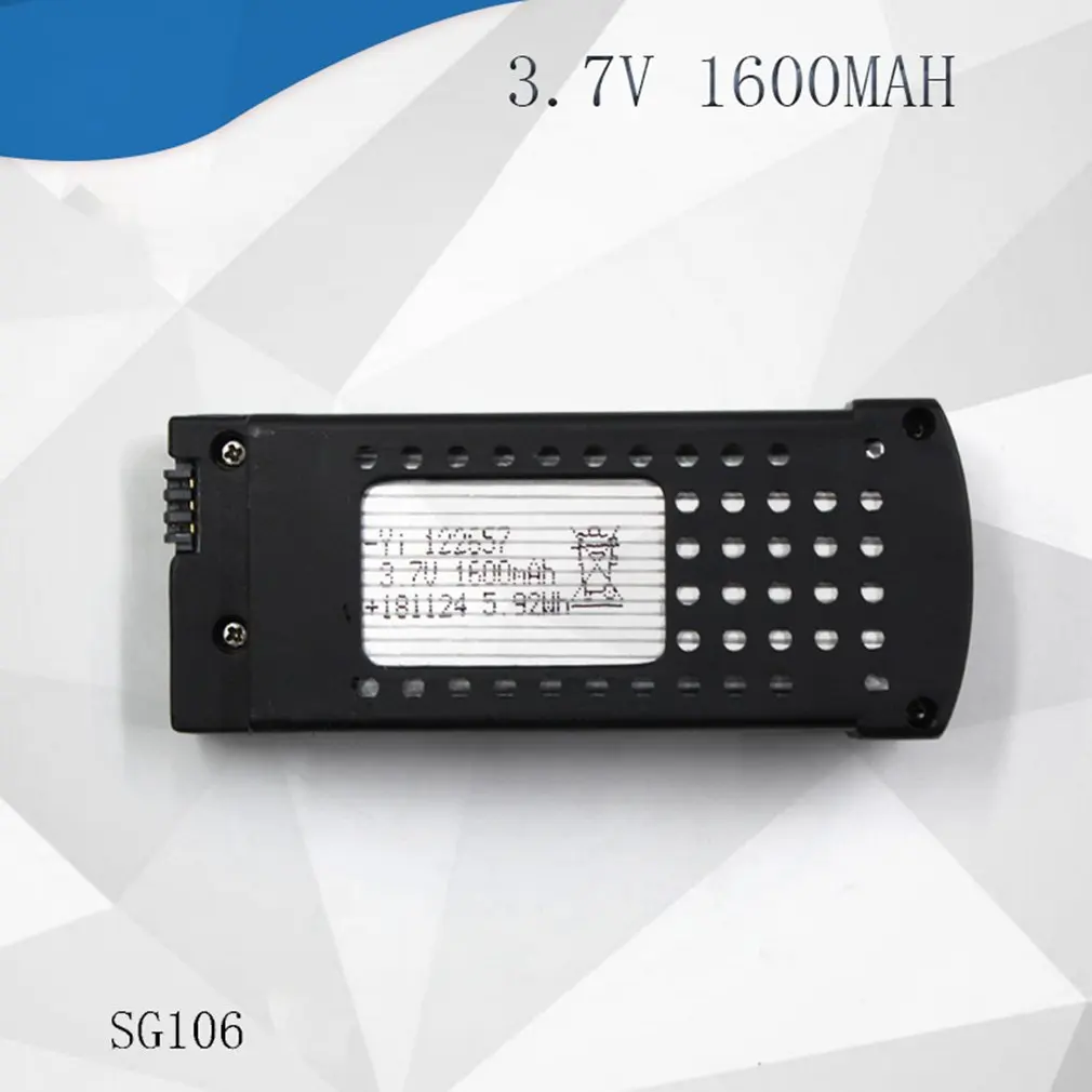 SG106 3.7V 1600mAh RC Drone Lipo Battery RC Drone Spare Parts Accessories For SG106 RC Drone Quadcopter
SG106 3.7V 1600mAh RC Drone Lipo Battery RC Drone Spare Parts Accessories For SG106 RC Drone Quadcopter