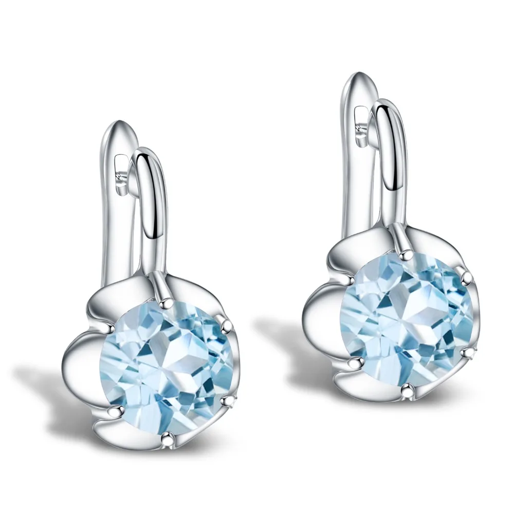 GEM'S BALLET 6.90Ct Natural Sky Blue Topaz Earrings 100% 925 Sterling Silver Flower Stud Earrings for Women Fine Jewelry Gift
GEM'S BALLET 6.90Ct Natural Sky Blue Topaz Earrings 100% 925 Sterling Silver Flower Stud Earrings for Women Fine Jewelry Gift