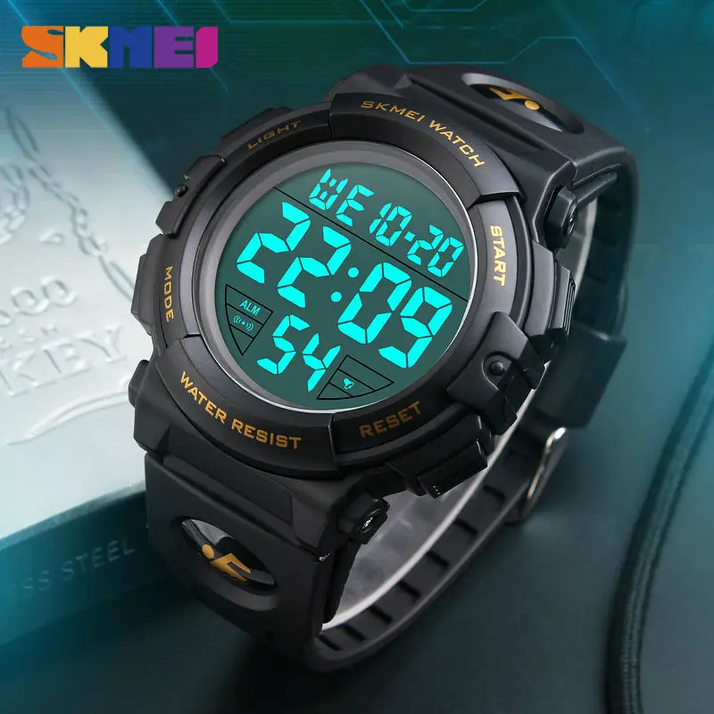 SKMEI новые спортивные часы мужские уличные модные цифровые многофункциональные 50