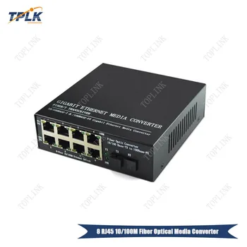 1pair fiber optic Ethernet Media converter 8 RJ45 10/100Mbps Gigabite Single Mode Single Fiber with 8 RJ45 UTP and 1 SC Port
1pair fiber optic Ethernet Media converter 8 RJ45 10/100Mbps Gigabite Single Mode Single Fiber with 8 RJ45 UTP and 1 SC Port
