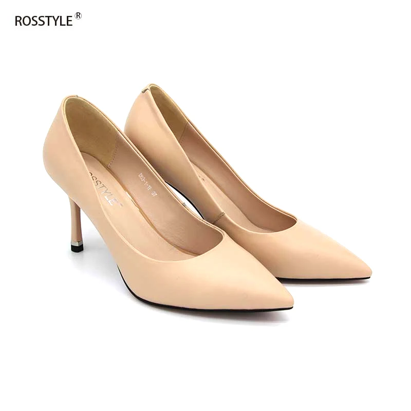 Фото ROSSTYLE/Женская обувь на тонком каблуке с острым носком туфли-лодочки высоком 8 см