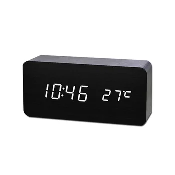 LED Wooden Alarm Clock Voice Control Digital Alarm Clocks LED Wood Electronic Desktop Clock for Bedroom Watch with Temperature
LED Wooden Alarm Clock Voice Control Digital Alarm Clocks LED Wood Electronic Desktop Clock for Bedroom Watch with Temperature
