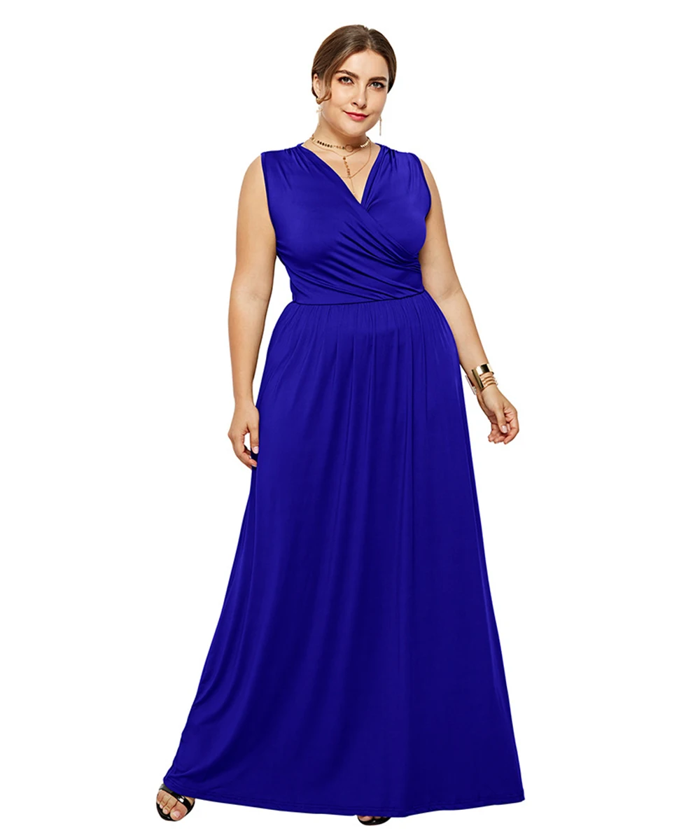 Wipalo Plus Size Dress Elegant A Line Sexy V Neck Sleeveless Long Maxi Dresses Vestidos De Fiesta Solid Casual Women Party Dress
Wipalo Plus Size Dress Elegant A Line Sexy V Neck Sleeveless Long Maxi Dresses Vestidos De Fiesta Solid Casual Women Party Dress