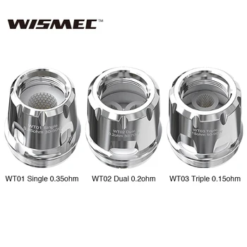 Original 5pcs WISMEC WT Coil Head for Trough Tank with WT01 Single 0.35ohm/WT02 Dual 0.2ohm/WT03 Triple 0.15ohm Mesh Coil E Cig
Original 5pcs WISMEC WT Coil Head for Trough Tank with WT01 Single 0.35ohm/WT02 Dual 0.2ohm/WT03 Triple 0.15ohm Mesh Coil E Cig