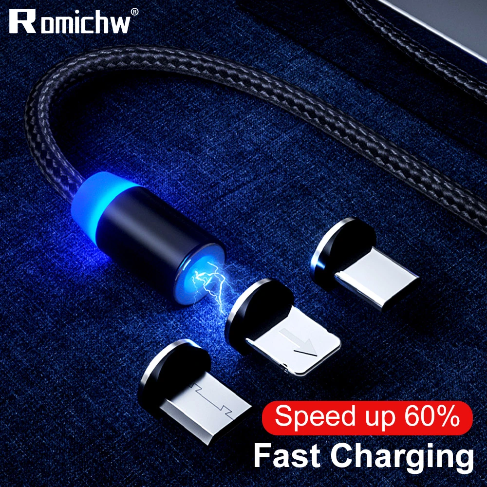 Romichw Fast Charging Magnetic Micro USB Type C Cable For Xiaomi Redmi Note 7 Mi A2 Fast Charger Cable For iPhone 7 8 Plus X XR
Romichw Fast Charging Magnetic Micro USB Type C Cable For Xiaomi Redmi Note 7 Mi A2 Fast Charger Cable For iPhone 7 8 Plus X XR
