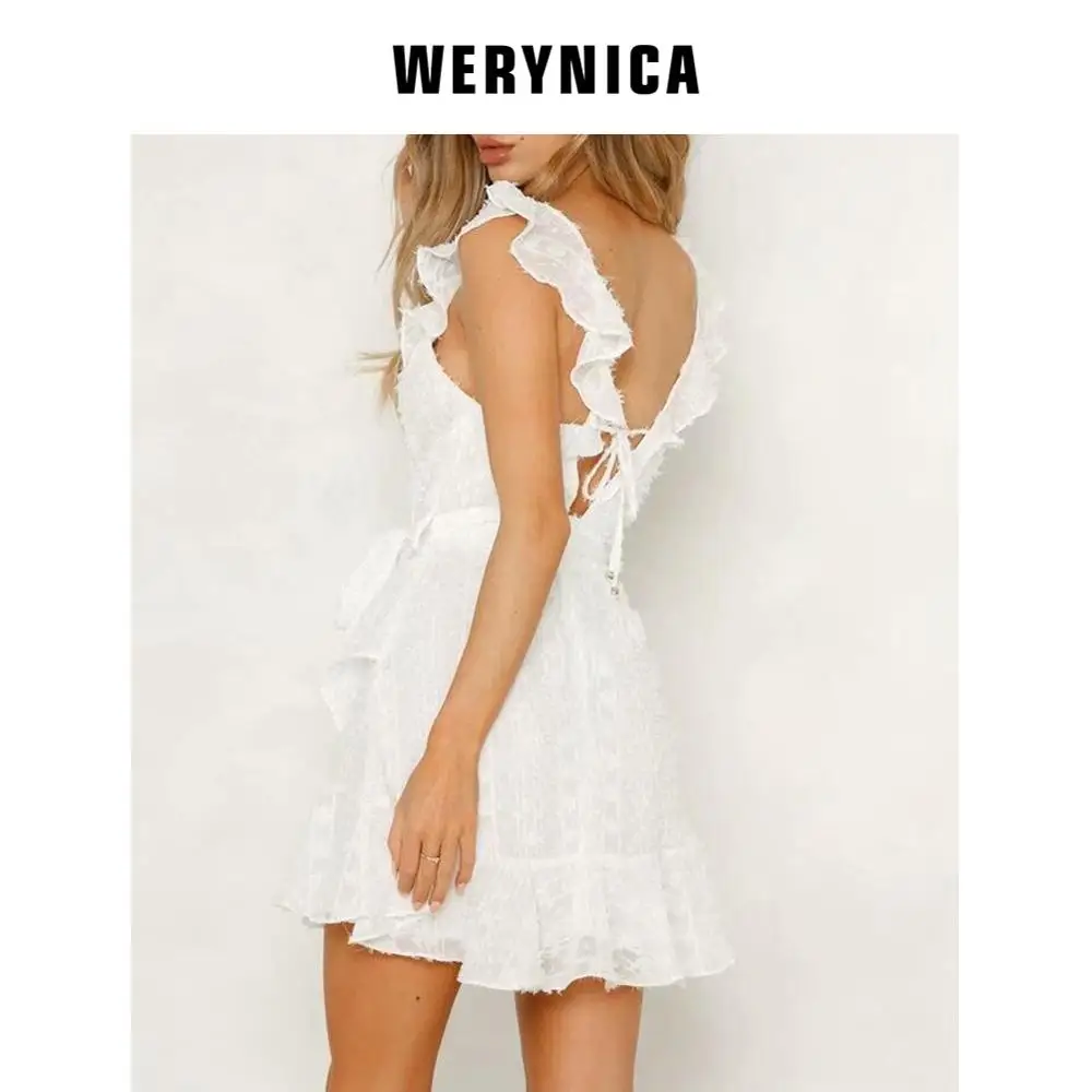 Werynica summer dresses Women ruffle pleated short boho lace up dress Elegant vintage holiday loose beach mini fashion dress
Werynica summer dresses Women ruffle pleated short boho lace up dress Elegant vintage holiday loose beach mini fashion dress