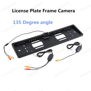 

656*492 pixels Wireless Car Licence Plate Frame camera 135 Degree angle Backup rear view Camera