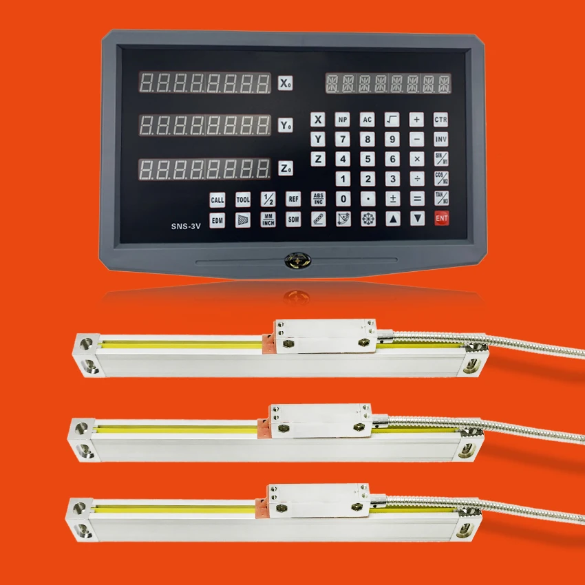 Complete 3 axis dro + 3 PCS 5u linear optical dimensions working length 50 100 200 300 400 500 600 700 800 900 1000mm for Mill
Complete 3 axis dro + 3 PCS 5u linear optical dimensions working length 50 100 200 300 400 500 600 700 800 900 1000mm for Mill