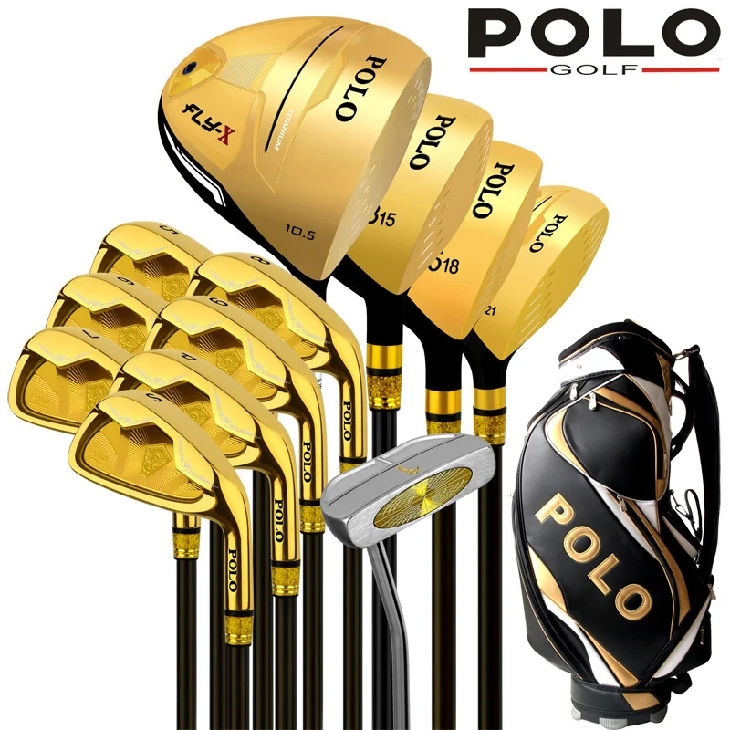 

POLO Collections and Professional Gamer Titanium Alloy Rod of Driver Luxury golf clubs complete full set carbon graphite shaft