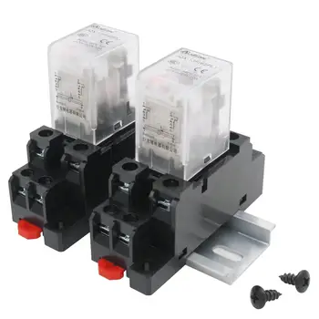 2pcs JQX-13FL AC 24V Coil 8 Pin 10A DPDT LED Indicator Electromagnetic Power Relay+ Base+ DIN Rail Slotted Aluminum
2pcs JQX-13FL AC 24V Coil 8 Pin 10A DPDT LED Indicator Electromagnetic Power Relay+ Base+ DIN Rail Slotted Aluminum