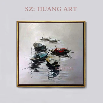 Famous artists Vietnam rural scenery ship the woman with a hat knife painting club hand-painted oil painting decorative home and
Famous artists Vietnam rural scenery ship the woman with a hat knife painting club hand-painted oil painting decorative home and