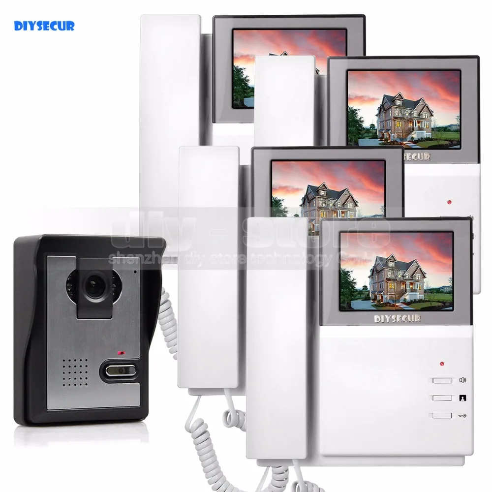 DIYSECUR Video Intercom Video Door Phone Doorbell 600TV Line Night Vision Outdoor Unit for Home / Office Security System 1 V 4
DIYSECUR Video Intercom Video Door Phone Doorbell 600TV Line Night Vision Outdoor Unit for Home / Office Security System 1 V 4