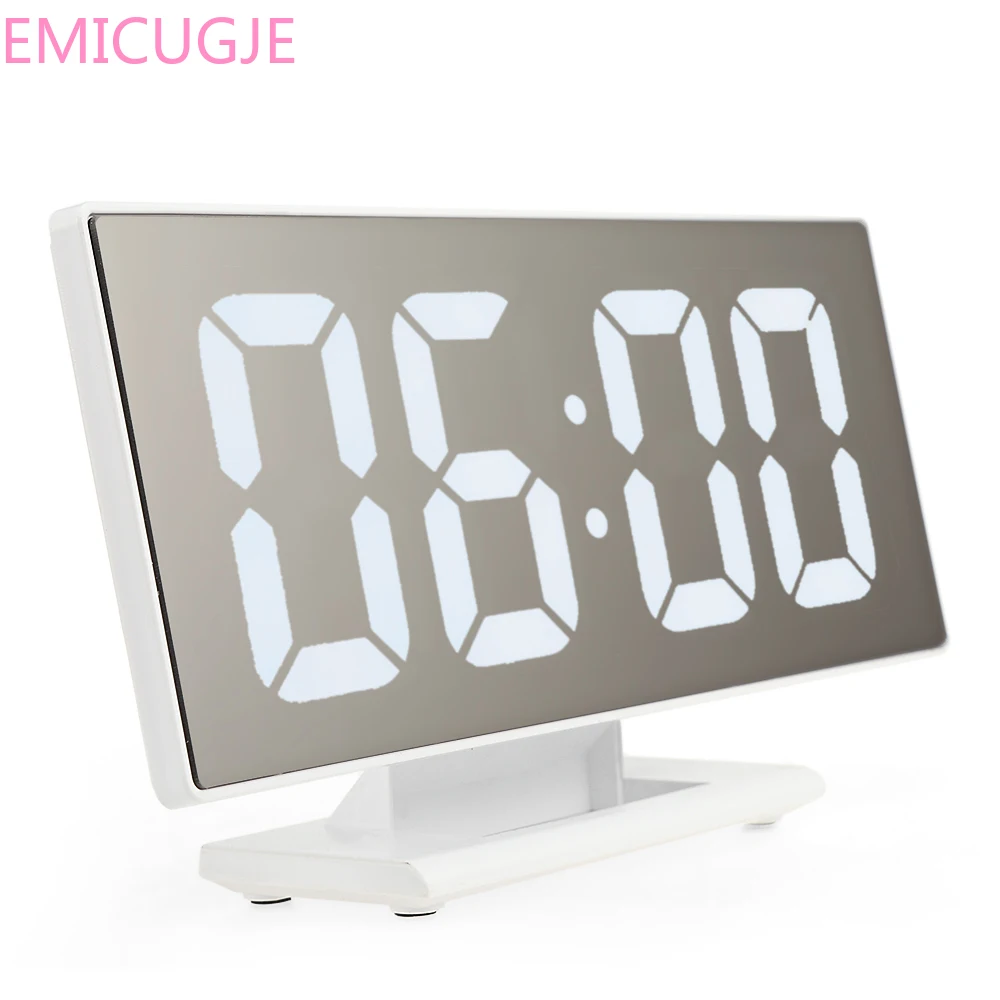 LED Display USB Port For Bedroom Memory And Temperature Function Clock Digital Mirror Surface Alarm Clock With Large
LED Display USB Port For Bedroom Memory And Temperature Function Clock Digital Mirror Surface Alarm Clock With Large
