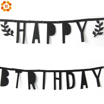 1Set Happy Birthday Black Non-wovens Flags Garland Floral Bunting Banners Letter Garlands Baby Kids Birthday Party Decorations
1Set Happy Birthday Black Non-wovens Flags Garland Floral Bunting Banners Letter Garlands Baby Kids Birthday Party Decorations