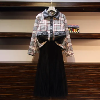 Plus Size 5xl Lattice Spliced Female Windbreaker Casaco Feminino Bomber Stylish Woolen Plaid Jackets For Women Chaqueta Mujer
Plus Size 5xl Lattice Spliced Female Windbreaker Casaco Feminino Bomber Stylish Woolen Plaid Jackets For Women Chaqueta Mujer