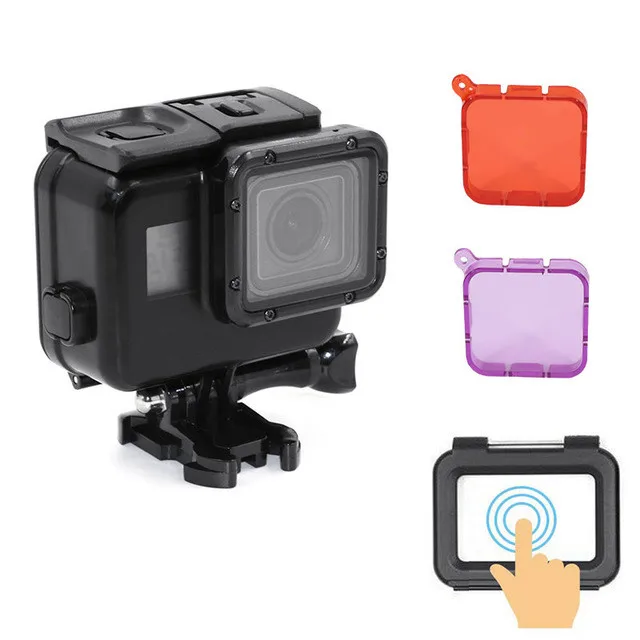60m Underwater Waterproof Case With filter Diving Touch Screen Protective Cover Housing Mount for Go Pro 7 6 5 Black Accessories
60m Underwater Waterproof Case With filter Diving Touch Screen Protective Cover Housing Mount for Go Pro 7 6 5 Black Accessories