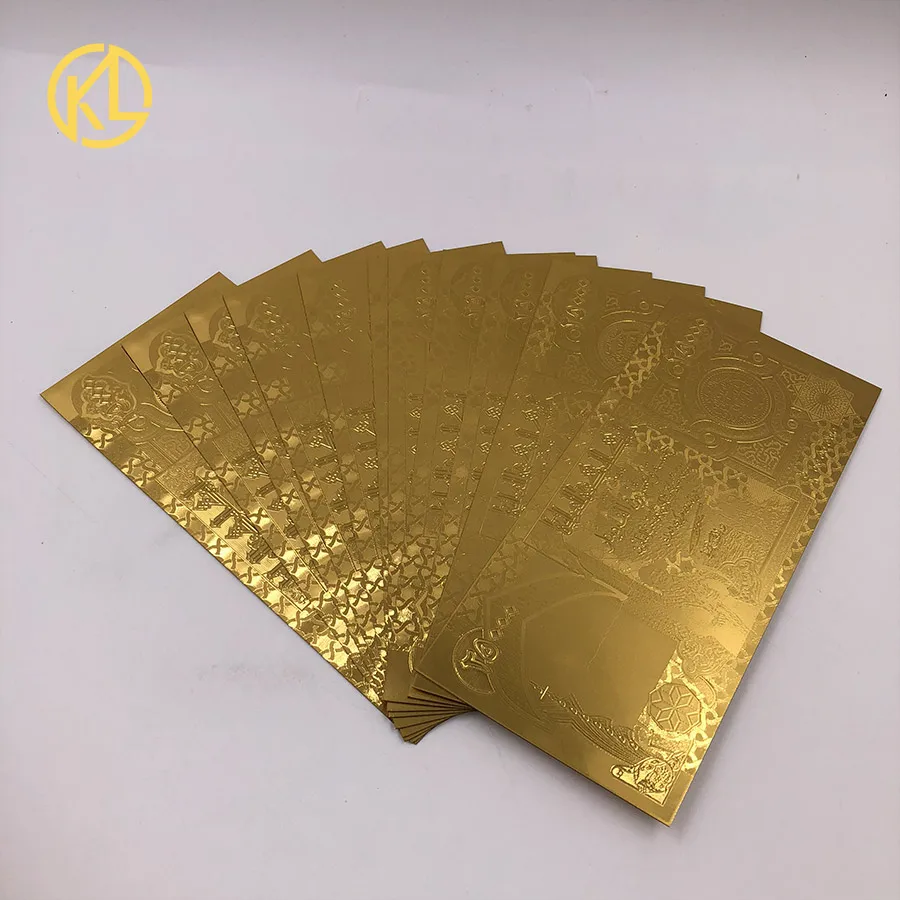 1000pcs/lot Iraq 25000 Dinar Plastic Golden Color Banknote with unique security label money collection and currency nice gifts
1000pcs/lot Iraq 25000 Dinar Plastic Golden Color Banknote with unique security label money collection and currency nice gifts