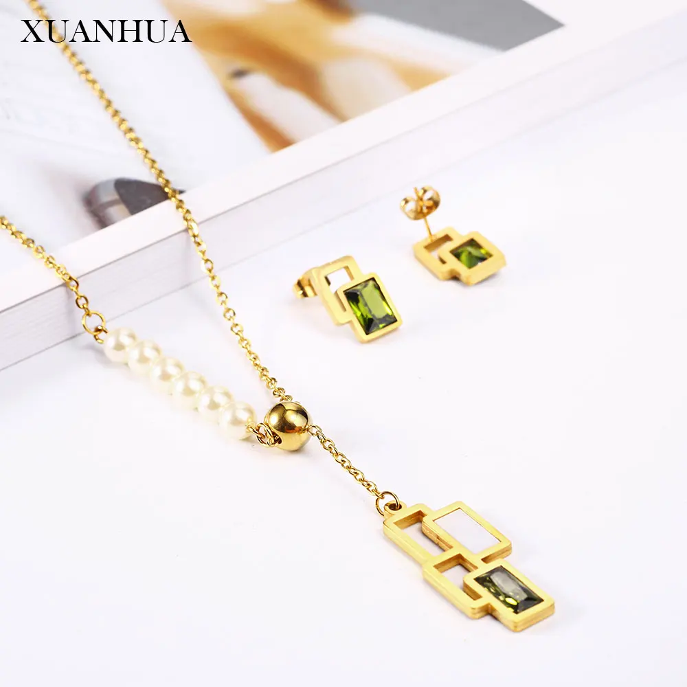XUANHUA Jewelry Sets Stainless Steel Jewelry Woman Vogue 2019 Charm Necklace Earrings Set Fine Jewelry Accessories Bohemian
XUANHUA Jewelry Sets Stainless Steel Jewelry Woman Vogue 2019 Charm Necklace Earrings Set Fine Jewelry Accessories Bohemian