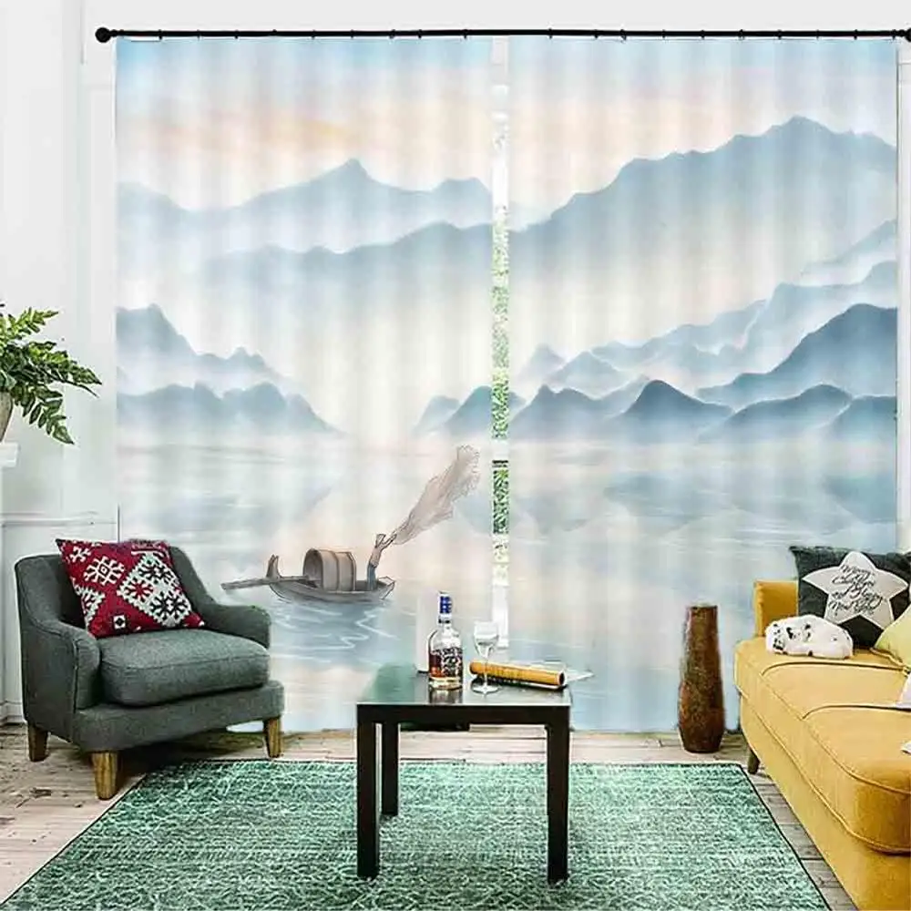 Chinese ink landscape painting 3D Window Curtains Living Room bedroom Drapes Rideaux factory Customized size shower curtain
Chinese ink landscape painting 3D Window Curtains Living Room bedroom Drapes Rideaux factory Customized size shower curtain