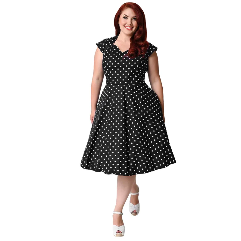Women polka dot oversized midi dress swing rockabilly ladies frocks vintage tunic pin up plus size dresses for women 4XL 5XL 6XL
Women polka dot oversized midi dress swing rockabilly ladies frocks vintage tunic pin up plus size dresses for women 4XL 5XL 6XL
