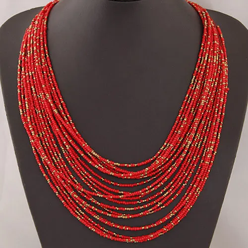 Bohemian Ethnic Customs Of Europe And America Hand-woven Rice Beads Multi-layer Necklace Selling Holiday Beach
Bohemian Ethnic Customs Of Europe And America Hand-woven Rice Beads Multi-layer Necklace Selling Holiday Beach