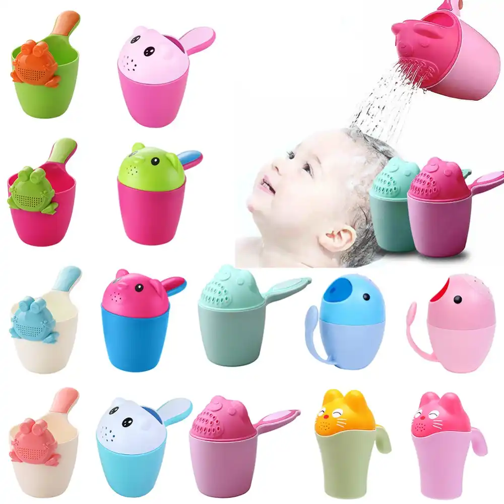 newborn child shower shampoo cup shampoo cap baby
