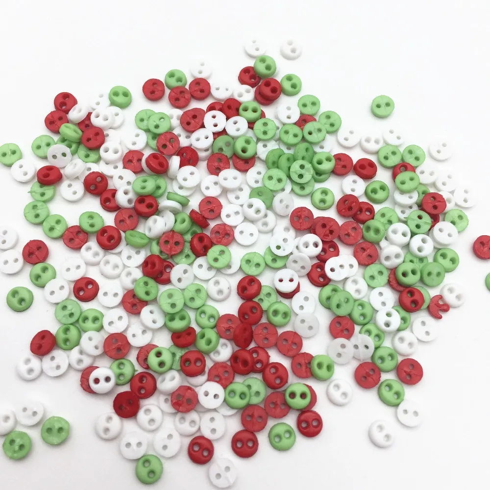 1000pcs Christmas Mixed 4mm Tiny Mini Buttons Plastic Round 2 Holes Doll Clothing Button Embellishments DIY Sewing Crafts
1000pcs Christmas Mixed 4mm Tiny Mini Buttons Plastic Round 2 Holes Doll Clothing Button Embellishments DIY Sewing Crafts