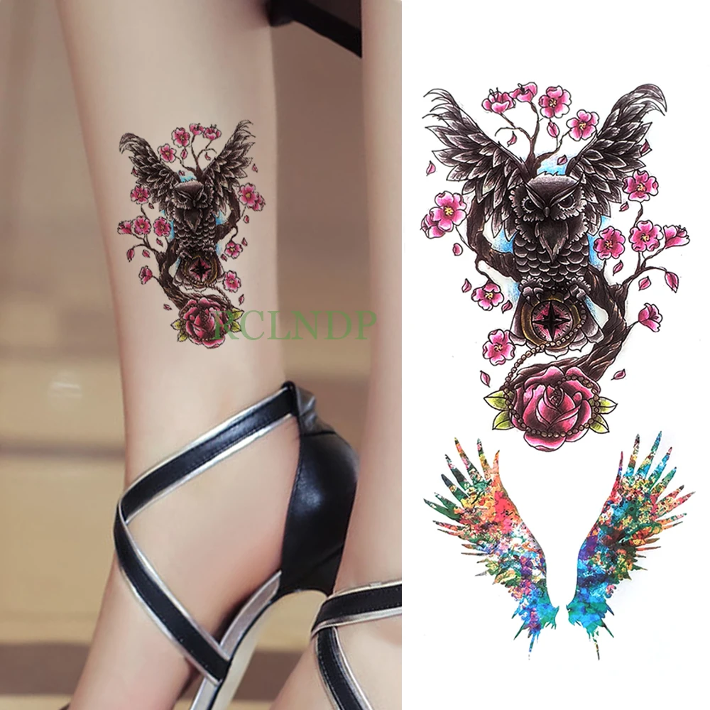 Waterproof Temporary Tattoo Sticker Owl Rose Flower Tree Hand Fashion Fake Tatto Flash Tatoo Foot Arm for Girl Women Men
Waterproof Temporary Tattoo Sticker Owl Rose Flower Tree Hand Fashion Fake Tatto Flash Tatoo Foot Arm for Girl Women Men