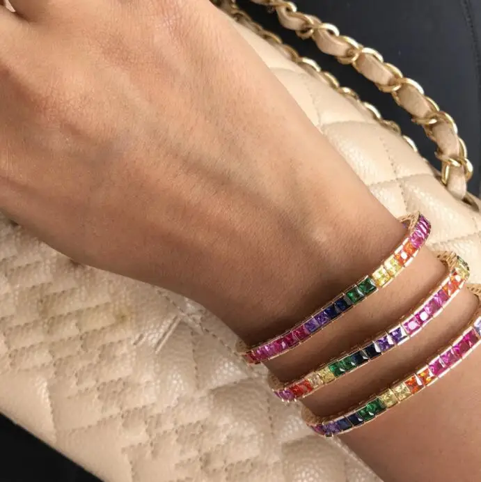 fashion shiny cz fine fashion bracelet rainbow colorful square cz tennis chain gorgeous trendy bracelet for women18cm
fashion shiny cz fine fashion bracelet rainbow colorful square cz tennis chain gorgeous trendy bracelet for women18cm