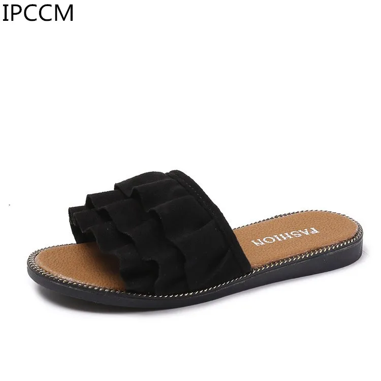 Outside Wearing Flat Female Summer Fashion 2019 New Wild Sweet Lotus Leaf Cool Slippers Balance Non-slip Solid Color Leisure
Outside Wearing Flat Female Summer Fashion 2019 New Wild Sweet Lotus Leaf Cool Slippers Balance Non-slip Solid Color Leisure