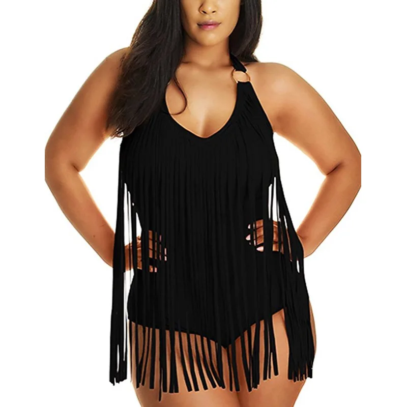 Newest Women Swimwear Plus Size Tassels One-Piece Suits High Waist Sexy Swimsuit Padded Fringe Shinny Bathing Suit
Newest Women Swimwear Plus Size Tassels One-Piece Suits High Waist Sexy Swimsuit Padded Fringe Shinny Bathing Suit