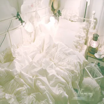Free shipping!Korean white princess bedding set no filling 4pcs full queen king size ruffle flounce lace princess bed skirt
Free shipping!Korean white princess bedding set no filling 4pcs full queen king size ruffle flounce lace princess bed skirt