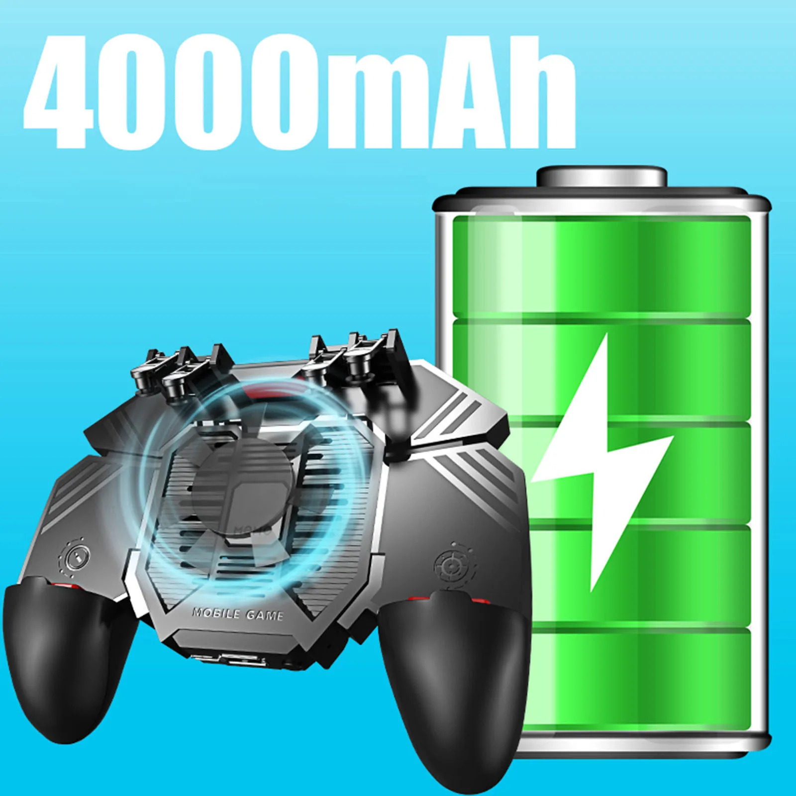 6 Fingers PUBG Mobile Controller With Cooler For Android iOS Mobile Phone Gamepad Power Bank with Cooling Fan L2R2 Joystick
6 Fingers PUBG Mobile Controller With Cooler For Android iOS Mobile Phone Gamepad Power Bank with Cooling Fan L2R2 Joystick