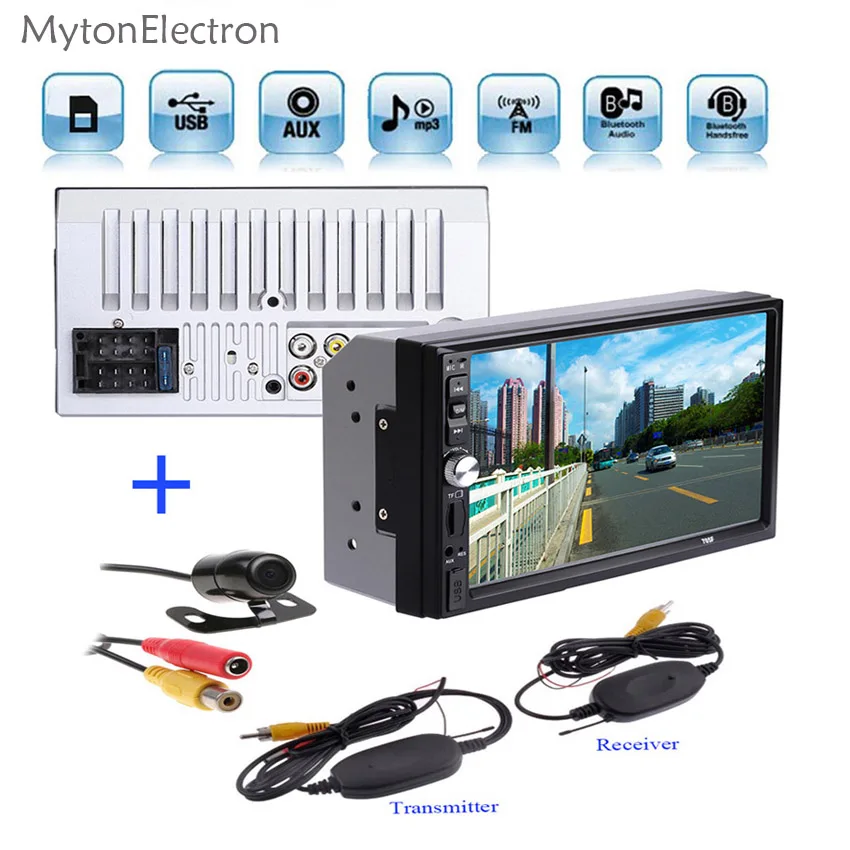 Car Wireless Rear Backup parking camera + 2 DIN Bluetooth Audio 7" HD Touch screen Radio Stereo MP3 MP5 Player USB TF AUX
Car Wireless Rear Backup parking camera + 2 DIN Bluetooth Audio 7" HD Touch screen Radio Stereo MP3 MP5 Player USB TF AUX