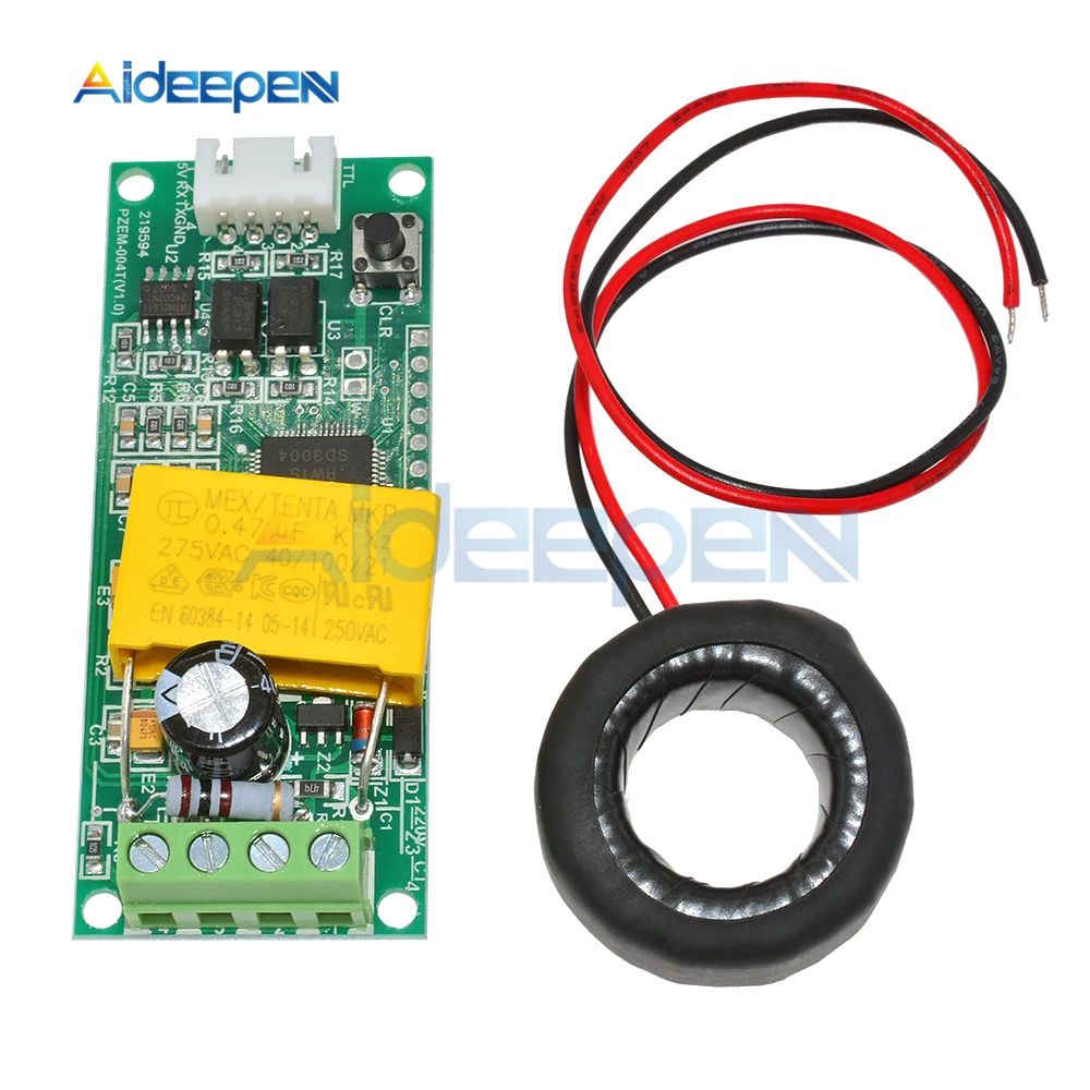 0-100A 80-260V AC Digital Multifunction Watt Power Voltage Current Test Meter Module PZEM-004T For Arduino
0-100A 80-260V AC Digital Multifunction Watt Power Voltage Current Test Meter Module PZEM-004T For Arduino