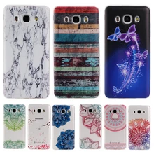 Colorful TPU Case sFor Coque Samsung galaxy J7 2016 J710F J7100 Floral Clear Soft Gel Transparent Case Cover For Galaxy J710