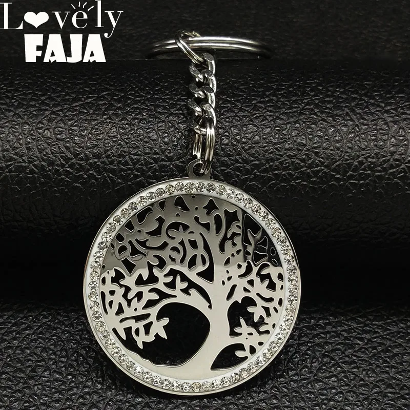 2019 Fashion Crystal Stainless Steel Keyrings Women Silver Color Tree of Life Keychain Jewelry llaveros arbol de la vida K77362B
2019 Fashion Crystal Stainless Steel Keyrings Women Silver Color Tree of Life Keychain Jewelry llaveros arbol de la vida K77362B