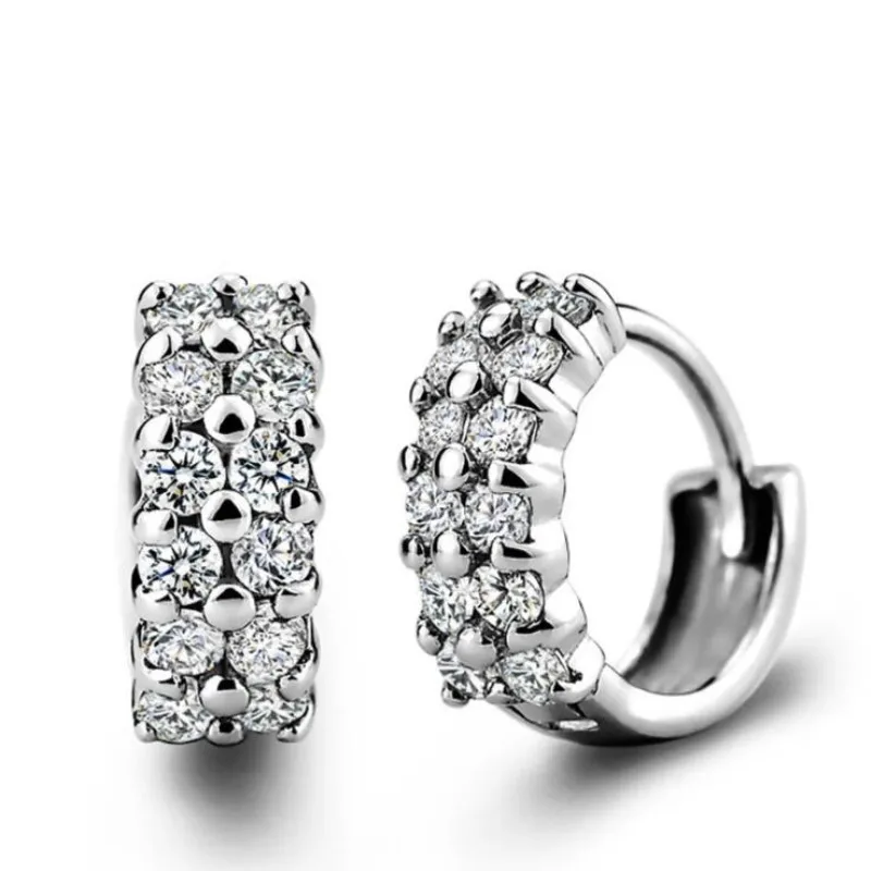 Exquisite Fashion 925 Sterling Silver Jewelry Double Row Crystal High-end Flash Temperament Beautiful Dangle Earrings SE328
Exquisite Fashion 925 Sterling Silver Jewelry Double Row Crystal High-end Flash Temperament Beautiful Dangle Earrings SE328